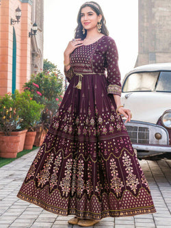 Eye-Catching Embroidered Anarkali Dress with Comfortable Fit